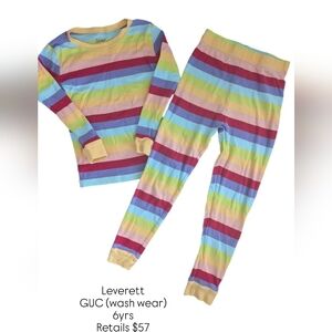 Leveret Kids Striped Pajama Set - Multicolor | 6 Years